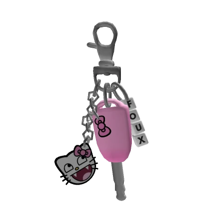 Kitty Epic Pink Keychain