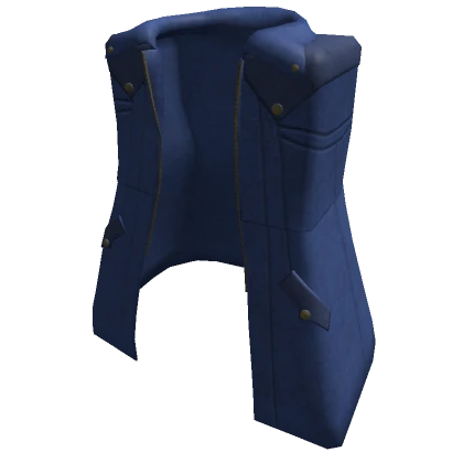 Blue devil hunter trench coat (back)