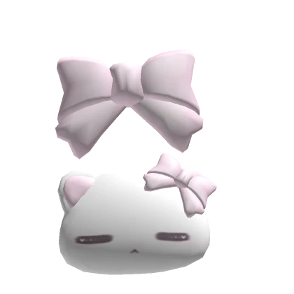 Kawaii Sleepy Cat Bow Hairclip 