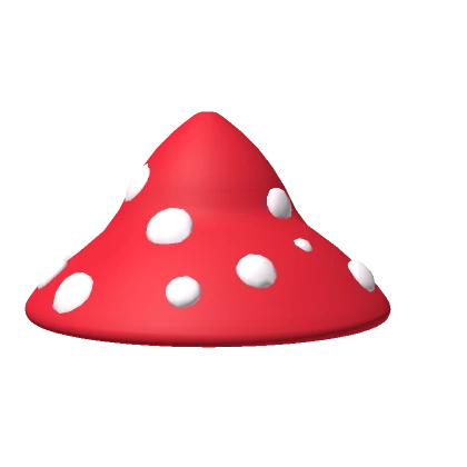 mushroom oversized hat in red