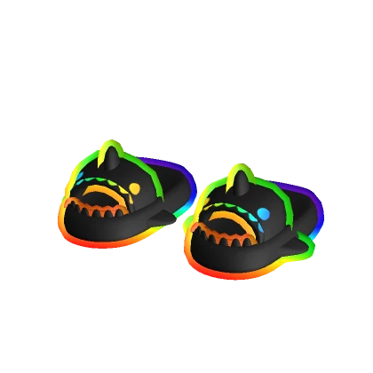 cartoony rainbow shark slides