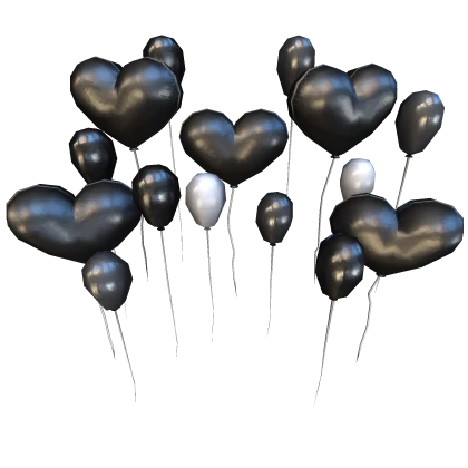 BerryBox Feb '24 Valentines Heart Balloons Black