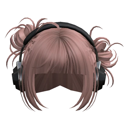 Cute Buns with Headphones(Light Brown)