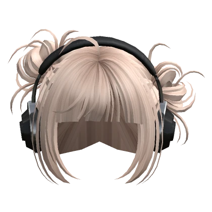 Cute Buns with Headphones(Platinum Blonde)