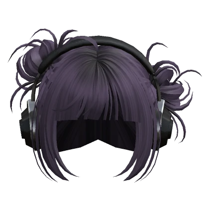 Cute Buns with Headphones(Purple)