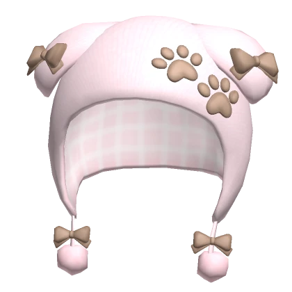 ♡ kawaii paw print puppy beanie