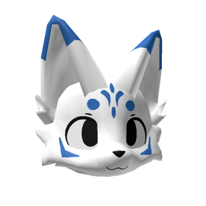 Happy Blue Kemono Kitsune