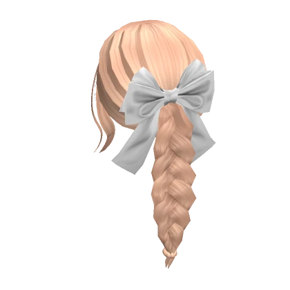 Braided Ponytail With Soft Bow