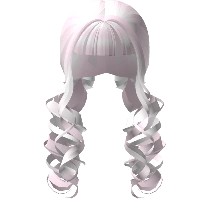 ♡ Cute Delicate Curls W Bows Baby Pink