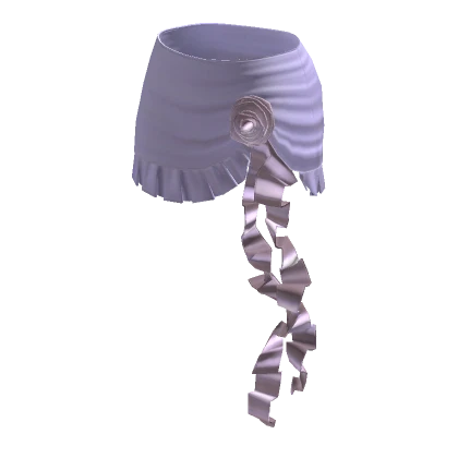 ☆ purple flower ruffle miniskirt