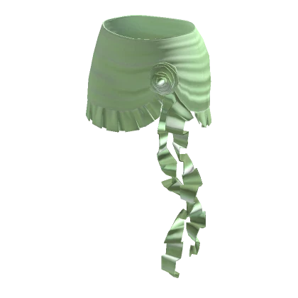 ☆ green flower ruffle miniskirt