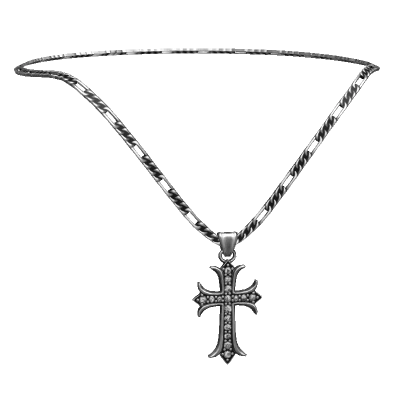 Studded Cross Pendant