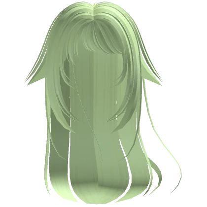 green mysterious anime girl hair