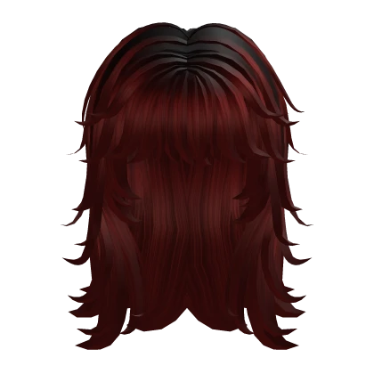 Scene Emo Messy Wolfcut Hair in Red