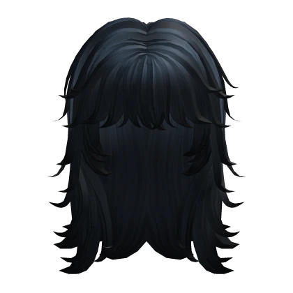 Scene Emo Messy Wolfcut Hair in Dark Blue