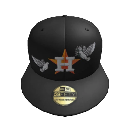 Black Houston Fitted Cap