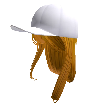 Gold hair with white cap