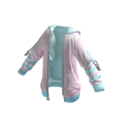 Double Sleeved Hoodie Cotton Candy