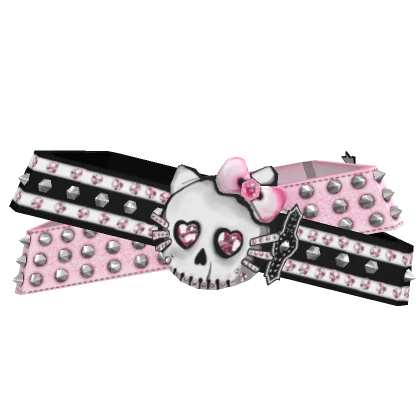 Y2k Gothic Kitty Belt Pink