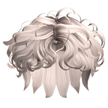 Curly Middle Part Hair in Platinum Blonde