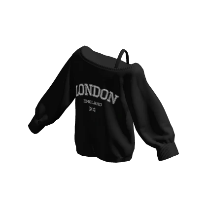 London Off Shoulder Oversized Sweater