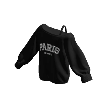 Paris Off Shoulder Oversized Sweater