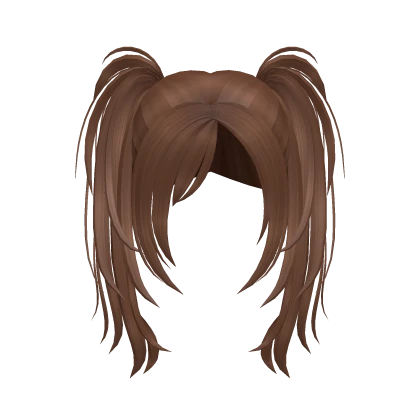 ❀ messy scene pigtails brown