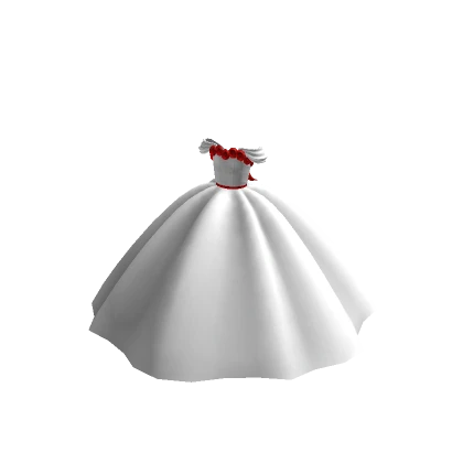 Ballgown with Roses - White