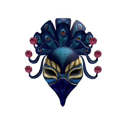 Blue Peacock Mask