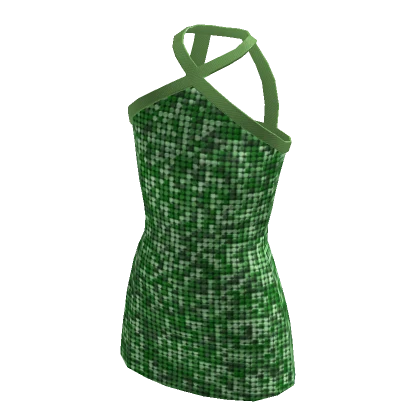 Sequin Mini Dress - Dark Green