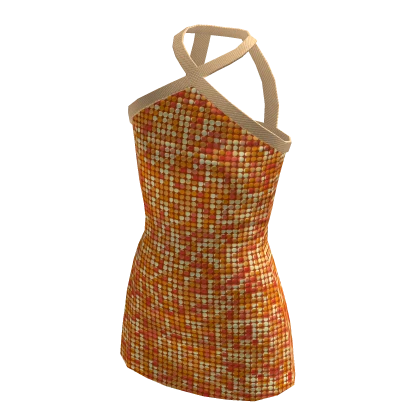 Sequin Mini Dress - Orange