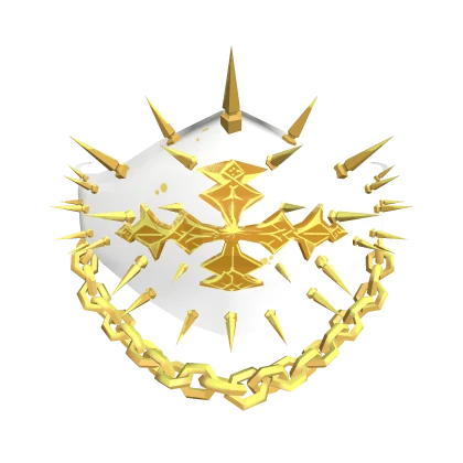 Gothic Punk Spiked Mask White Gold
