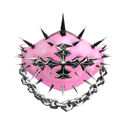 Gothic Punk Spiked Mask Pink