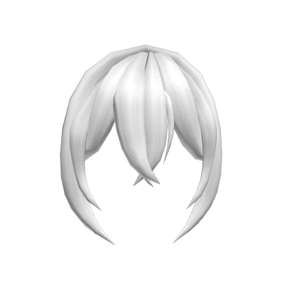 Simple Anime Fluffy Bangs - White