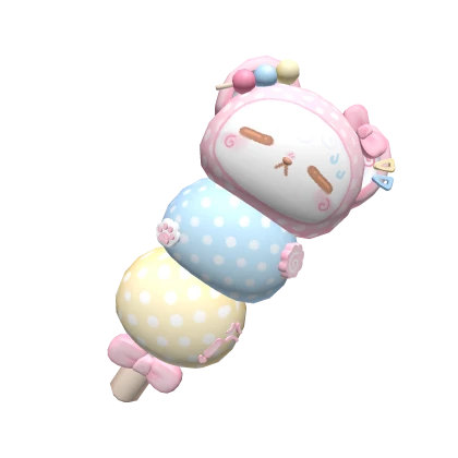 Kawaii Pink Dango Bear BACK