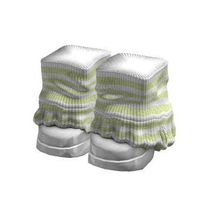 pastel green doll platform y2k shoes + leg warmers