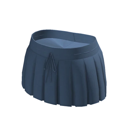 ☆ blue pleated mini-skirt