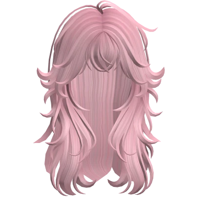 Fluffy Long Wolfcut (Pink)