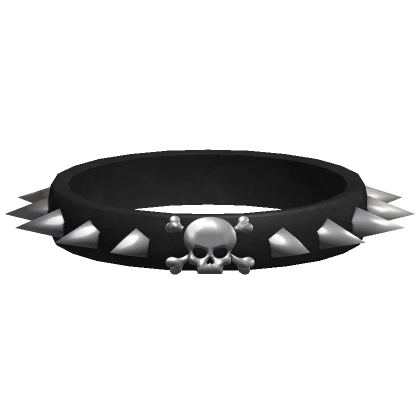 ♡ emo skull spiked black choker