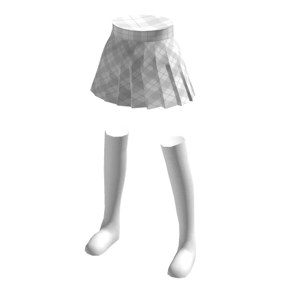 White Flannel Skirt w/ socks