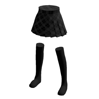 Black Flannel Skirt w/ socks