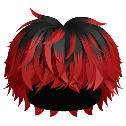 Fluffy Messy Cool Boy Hair (Black to Red)