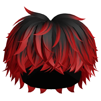 Fluffy Messy Cool Boy Hair (Black to Red)