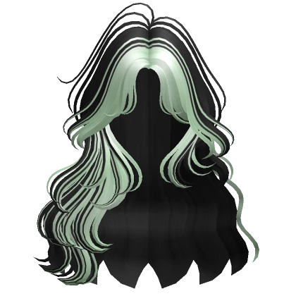 Two-Tone Soft Fairy Waves Hair (Black & Green)