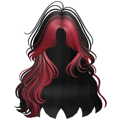 Two-Tone Soft Fairy Waves Hair (Black & Red)