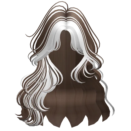 Two-Tone Soft Fairy Waves Hair (Brown & White)