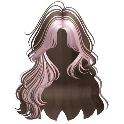 Two-Tone Soft Fairy Waves Hair (Brown & Pink)