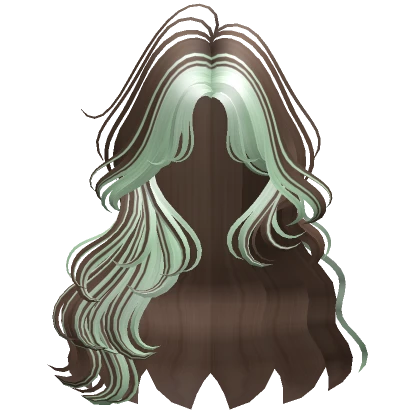 Two-Tone Soft Fairy Waves Hair (Brown & Green)