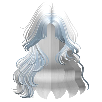 Two-Tone Soft Fairy Waves Hair (White & Blue)