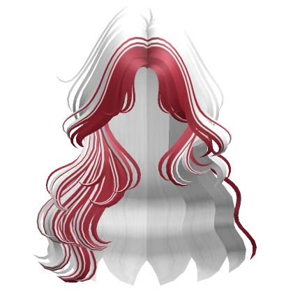 Two-Tone Soft Fairy Waves Hair (White & Red)